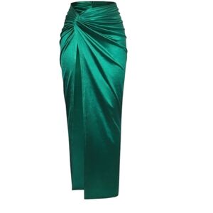Elegant Green Maxi Skirt